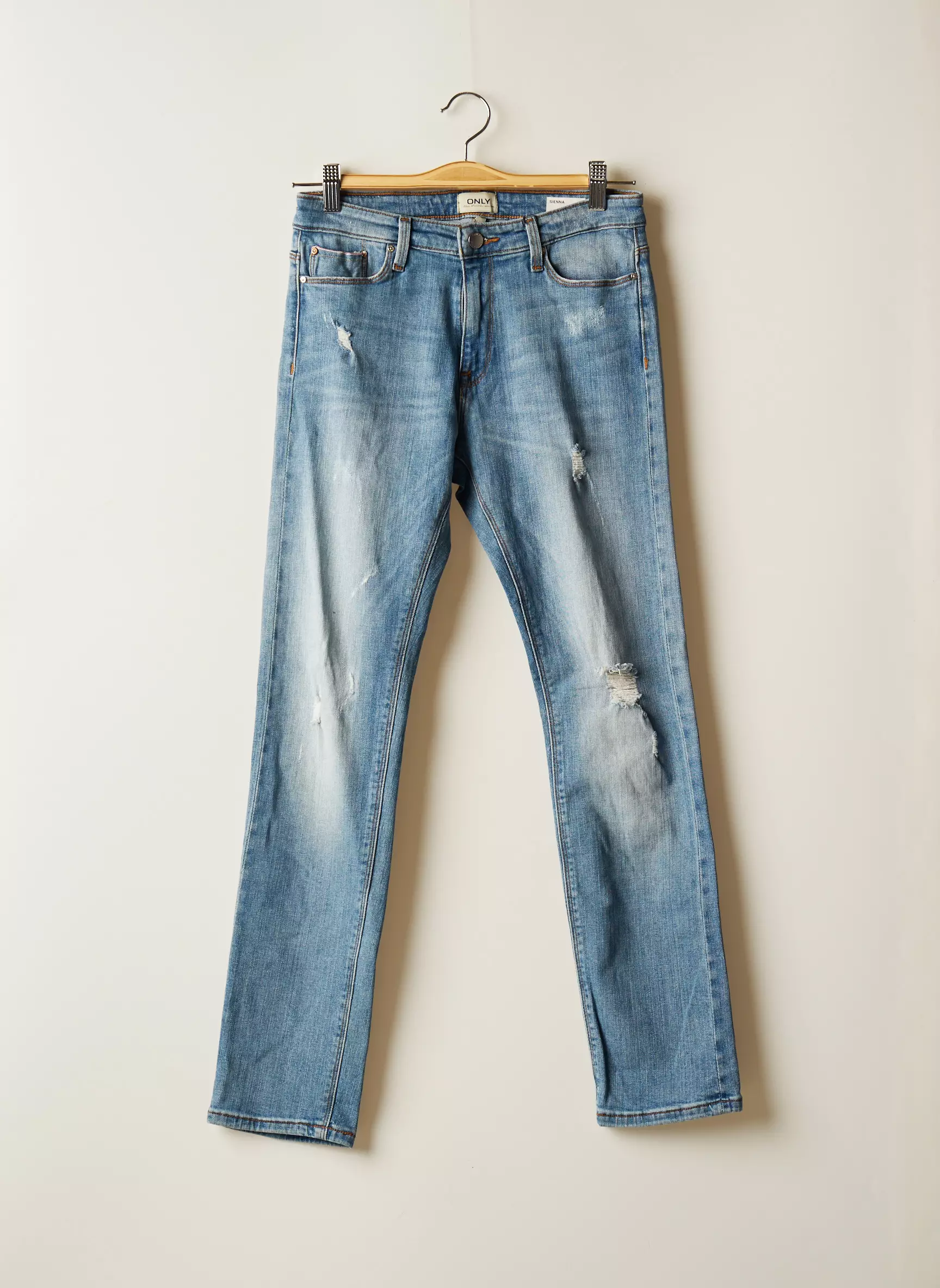 Only Jeans Coupe Slim Femme couleur bleu