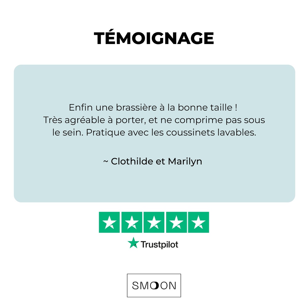 smoon lingerie Brassière et coussinets d'allaitement Brassière évolutive et sans couture avec coussinets lavables - Noir - M