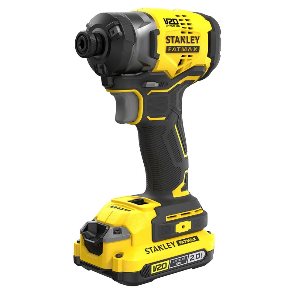 Stanley SFMCF820D2K FATMAX® V20 Schlagschrauber mit 3 Geschwindigkeiten, bürstenlosem 18V 2,0Ah Li-Ion-Akku