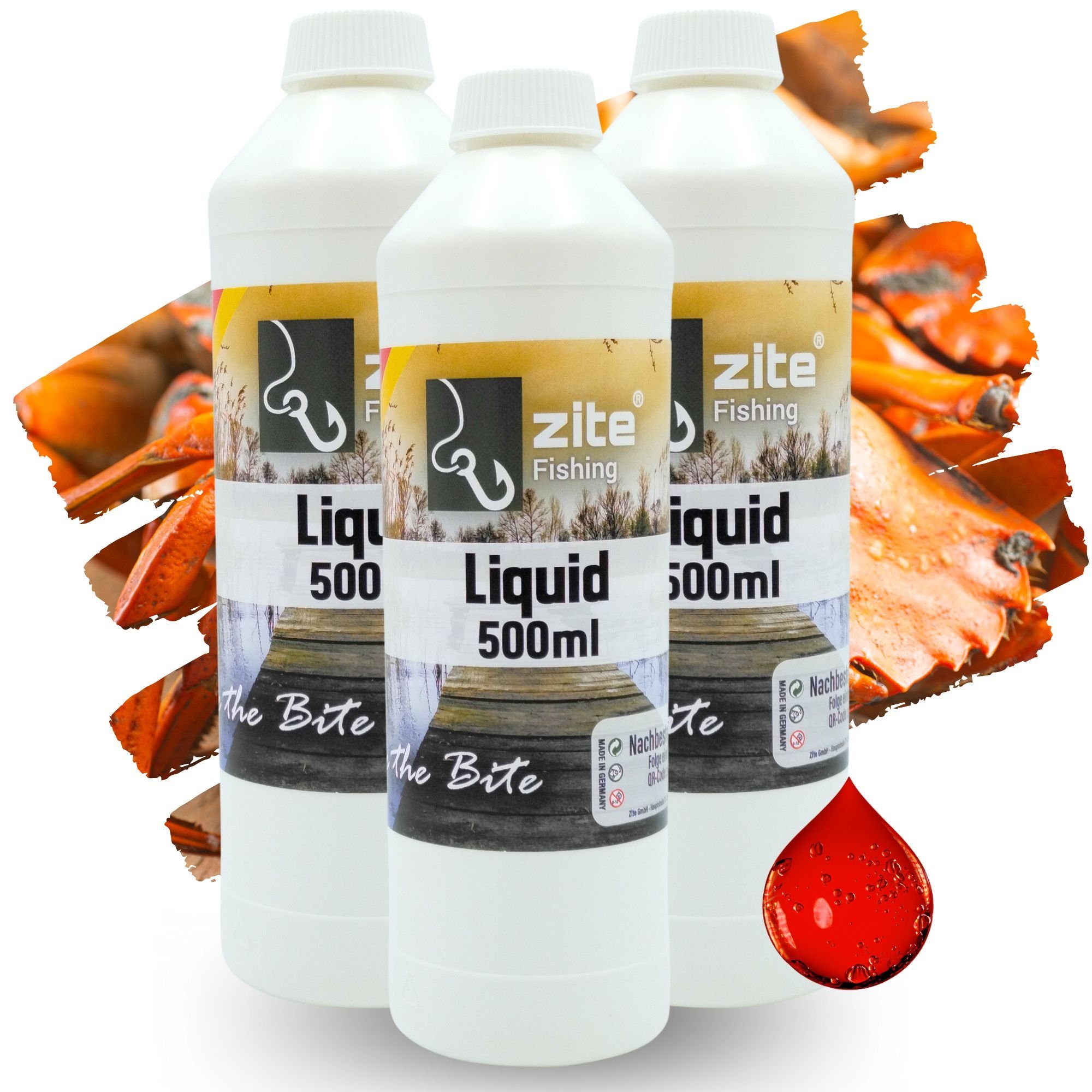 Zite Kunstköder Flüssiglockstoff 1,5 l Aroma Karpfenliquid Set Boilie- & Feederfischen