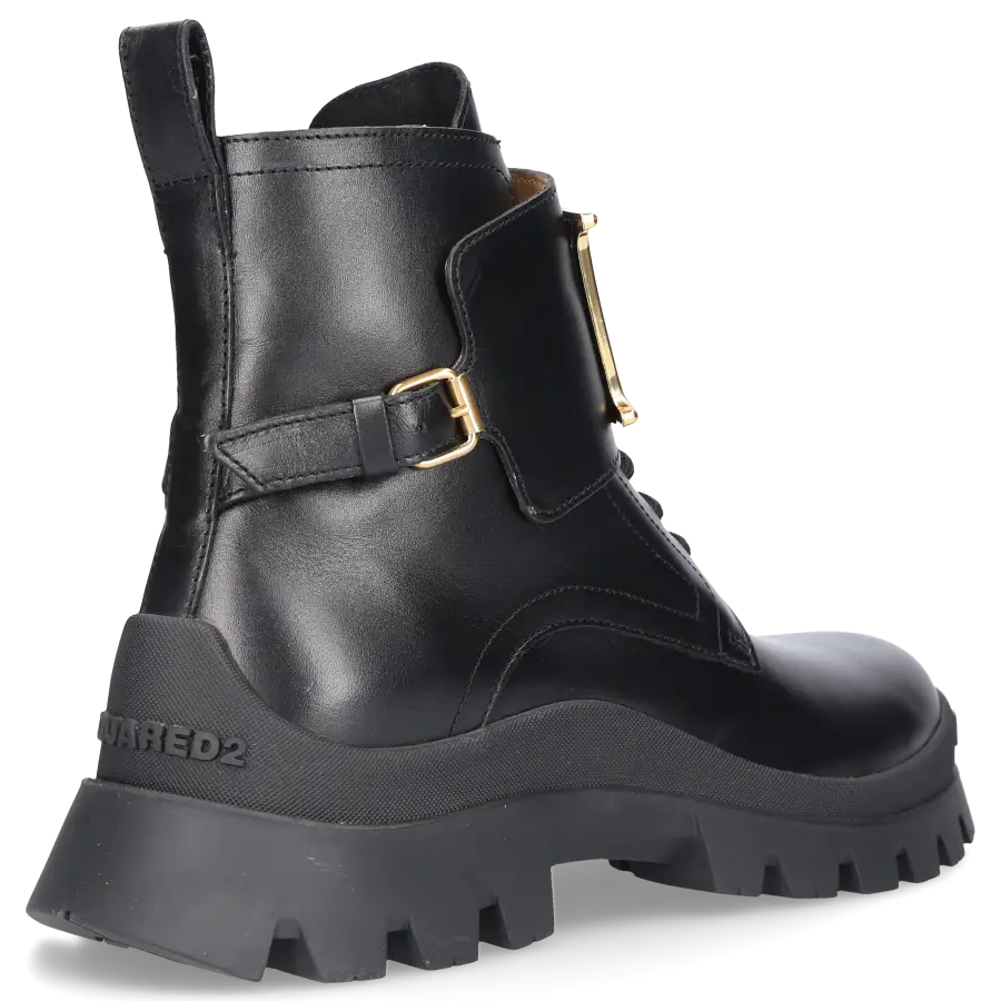 Dsquared2 - Stiefeletten COMBAT D2 STATEMENT Kalbsleder - schwarz