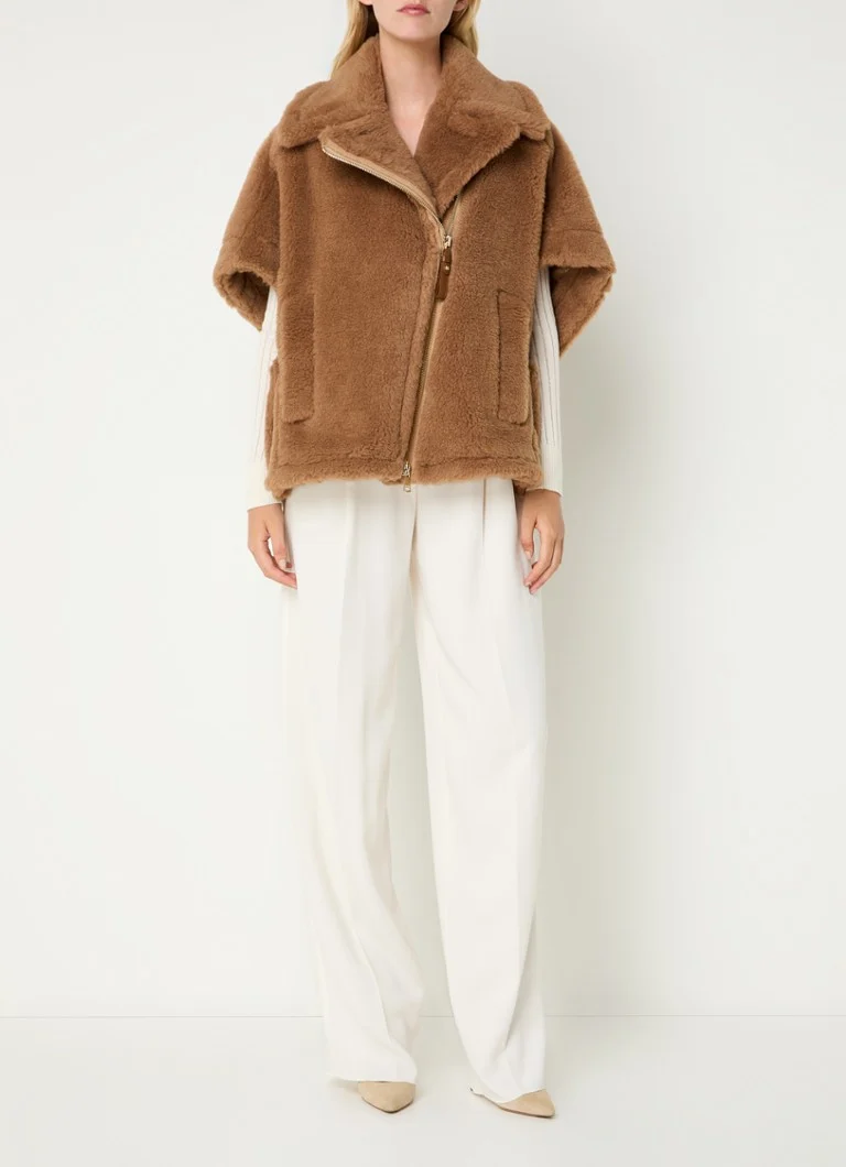Τζάκετ MaxMara Newmanto από μείγμα μαλλιού καμήλας με πλαϊνές τσέπες