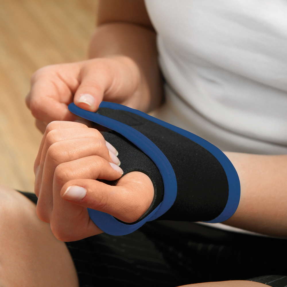 TOPFIT Handgelenk-Sportbandage, Größe L/XL - Blau/Schwarz