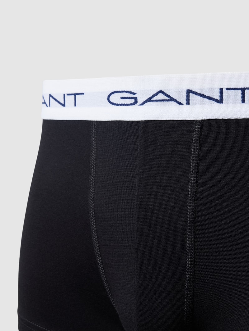 Trunks mit elastischem Logo-Bund im 3er-Pack in schwarz