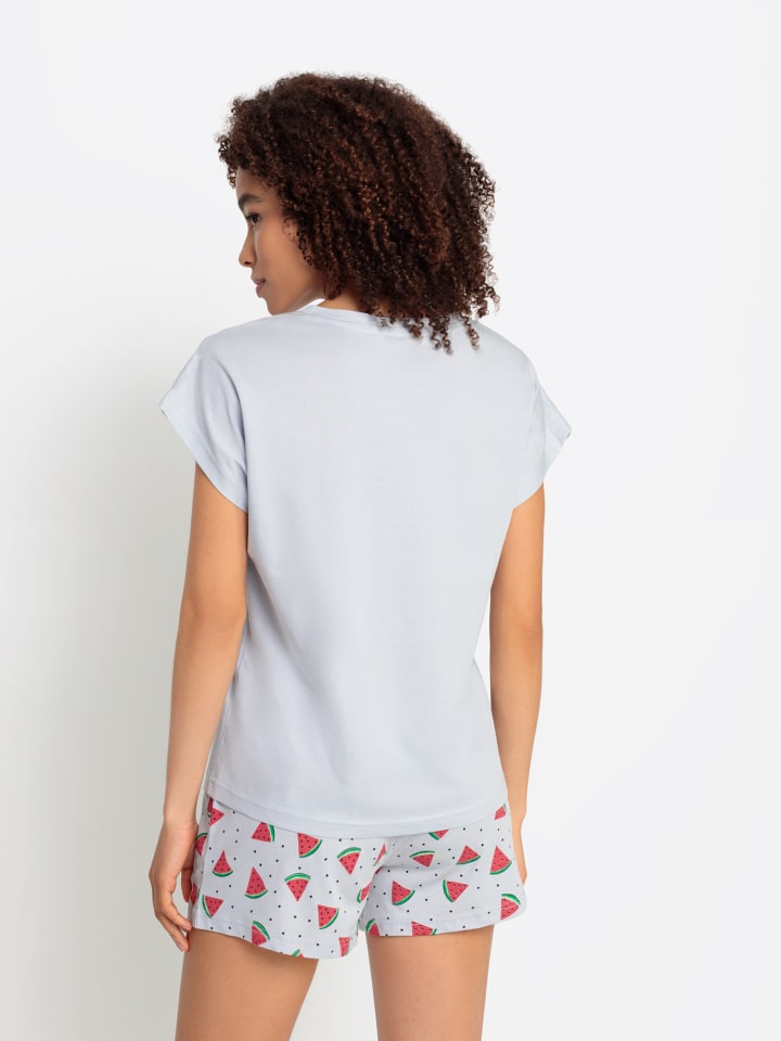 VIVANCE DREAMS Shorty in hellblau gemustert günstig kaufen