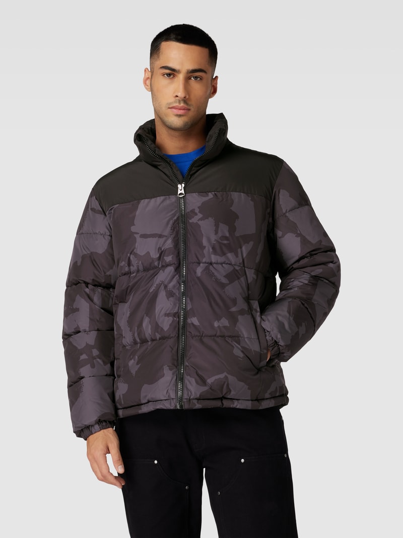 Steppjacke in Two-Tone-Machart Modell 'MELVIN' in anthrazit