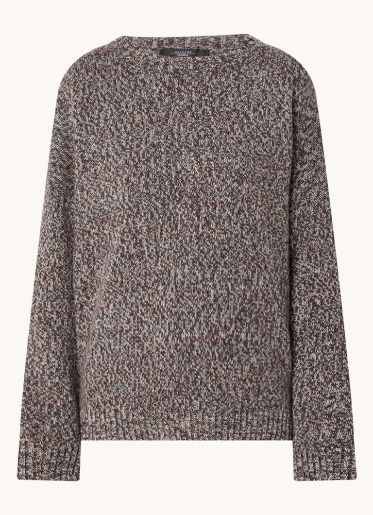 Pull MaxMara Moxa en maille fine, confectionné en laine vierge à motif chiné