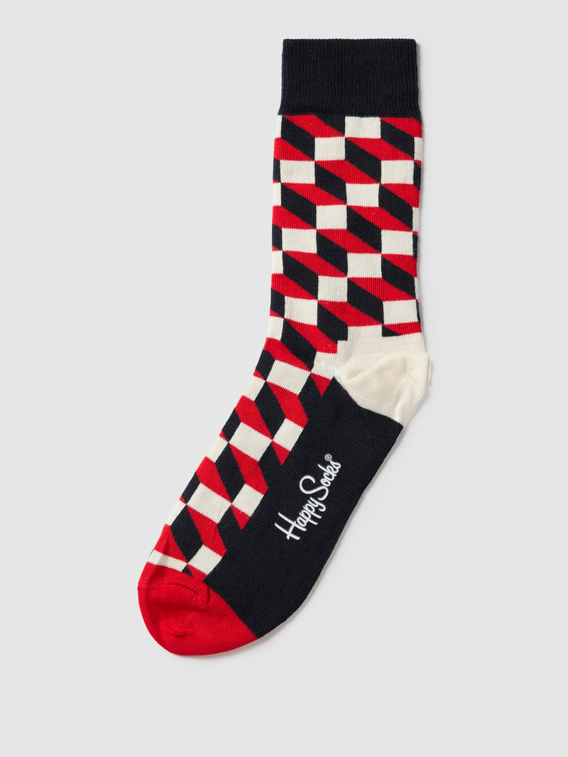 Socken mit Allover-Muster Modell 'FILLED OPTIC' in marineblau
