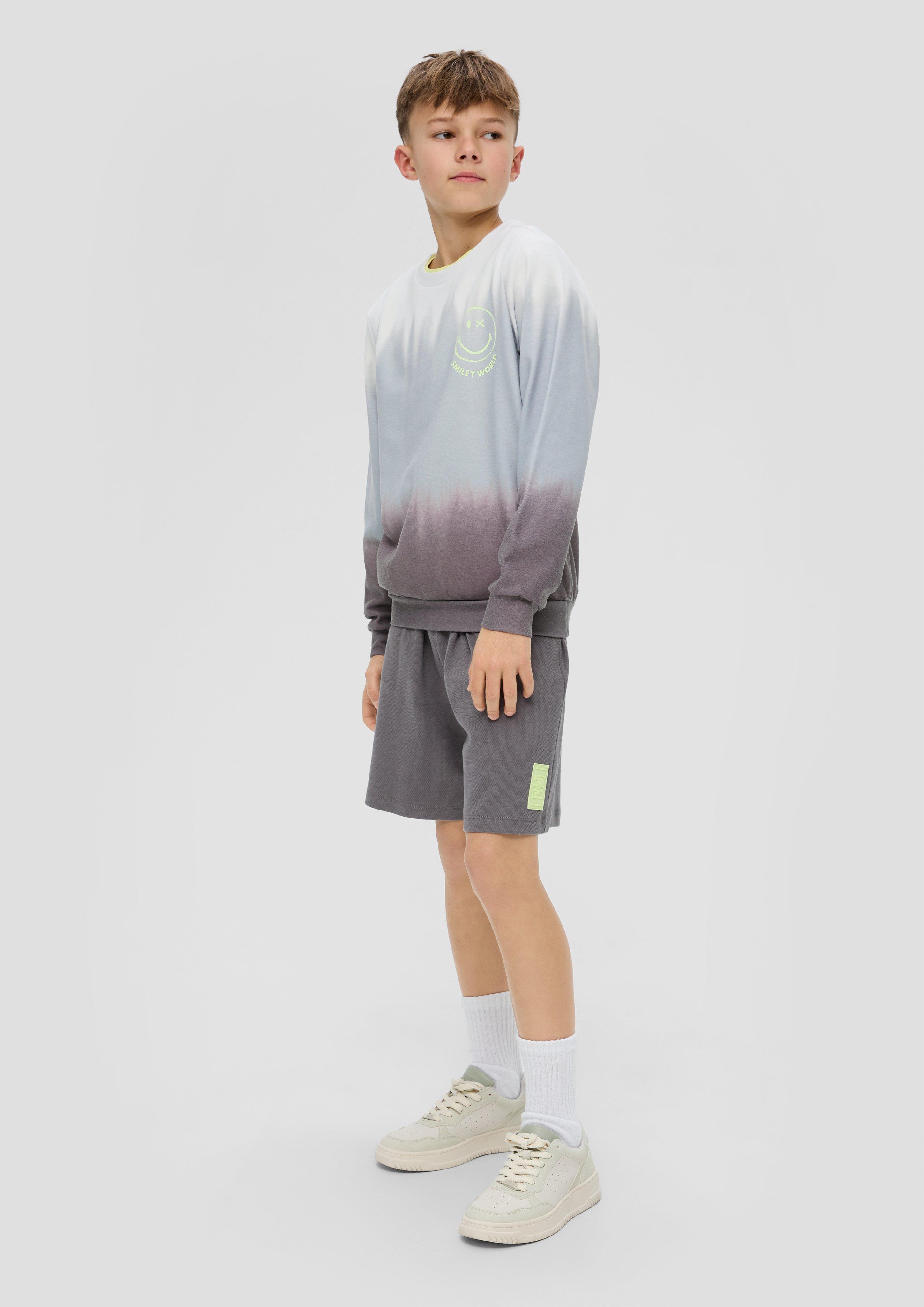 Sweatshirt mit Smiley-Front- und Rückenprint  2143088-94D3
