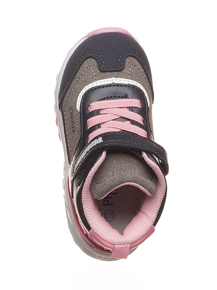 Primigi Leder-Sneakers in Dunkelblau/ Grau/ Rosa günstig kaufen 22