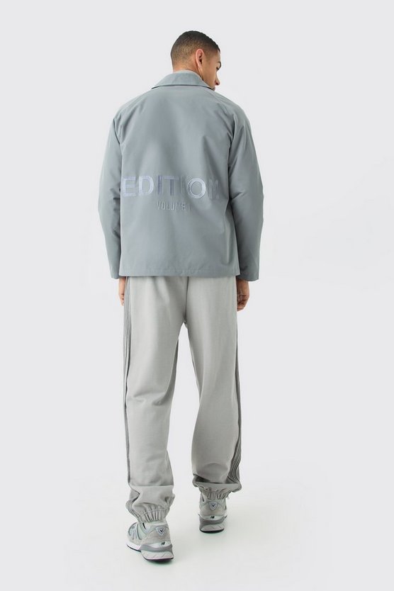 Bestickte Twill Coach-Jacke