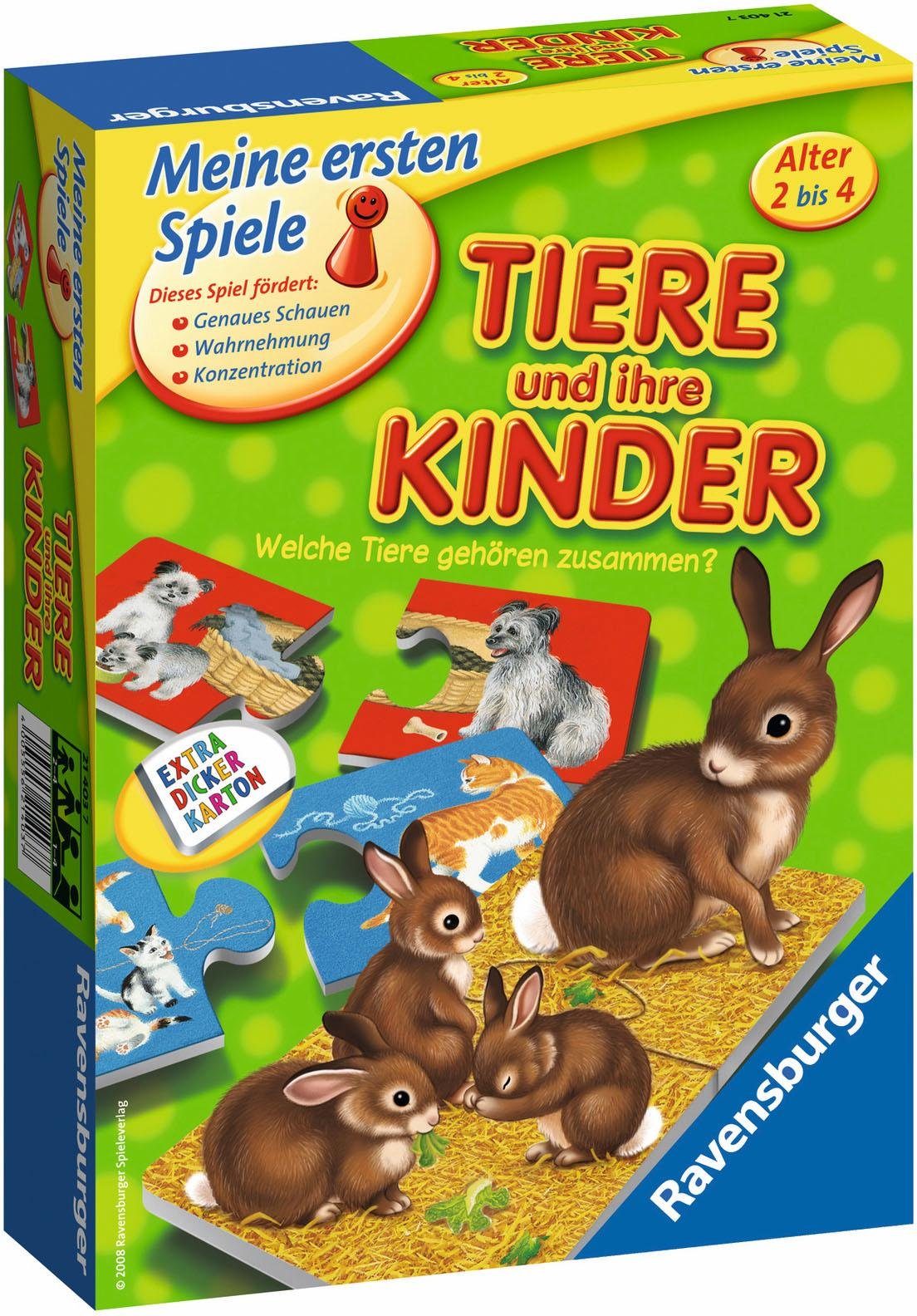 Ravensburger Spiel, Tiere und ihre Kinder, Made in Europe, FSC® - schützt Wald - weltweit