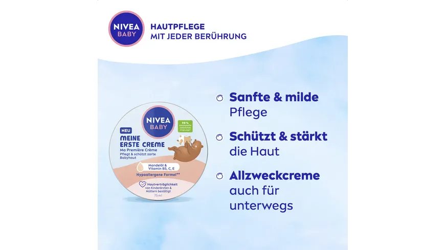 Nivea Baby meine erste Creme mit hypoallergener Formel 75 ml