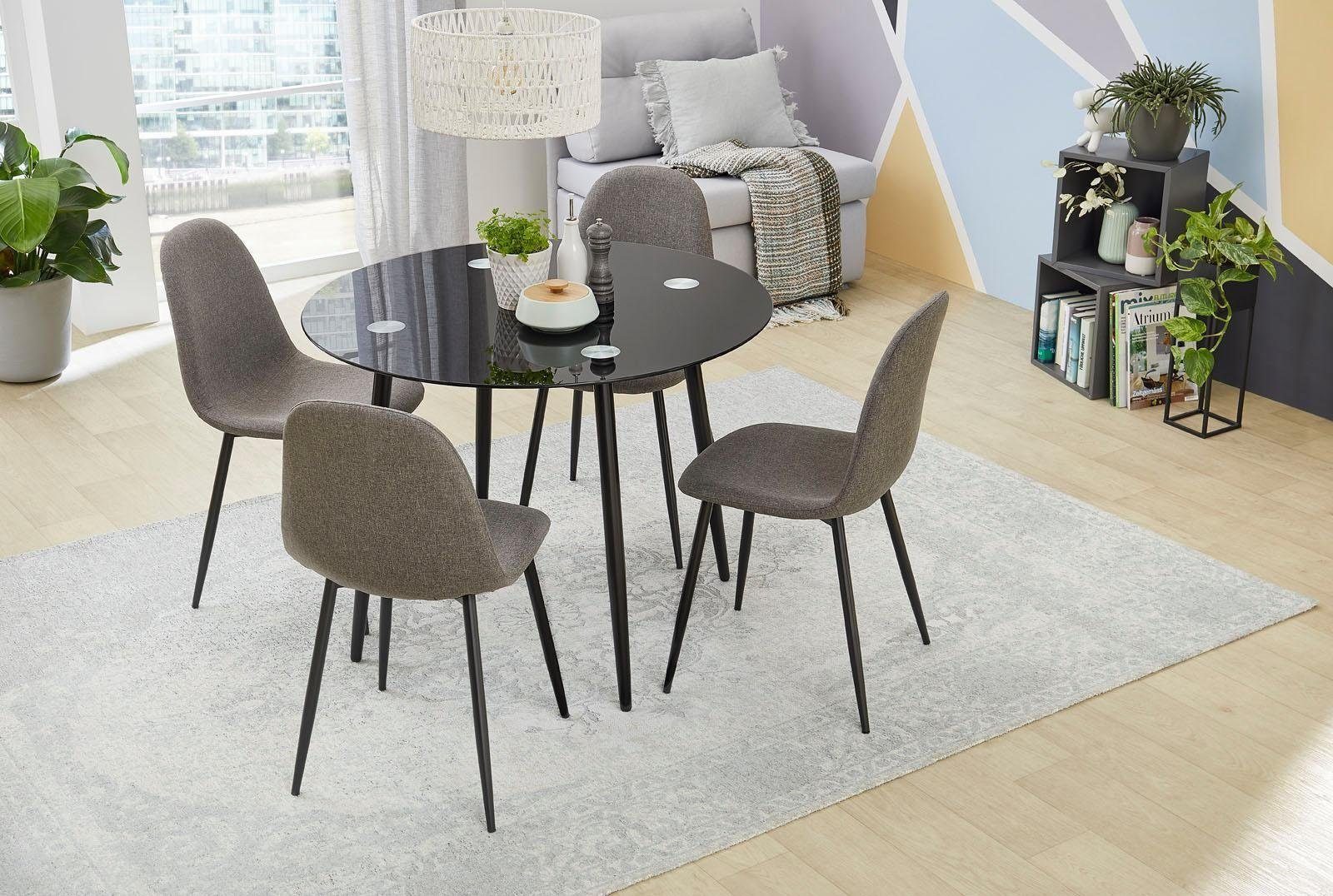 Jockenhöfer Gruppe Esstisch Gera, rund, ø 100 cm, Glastisch