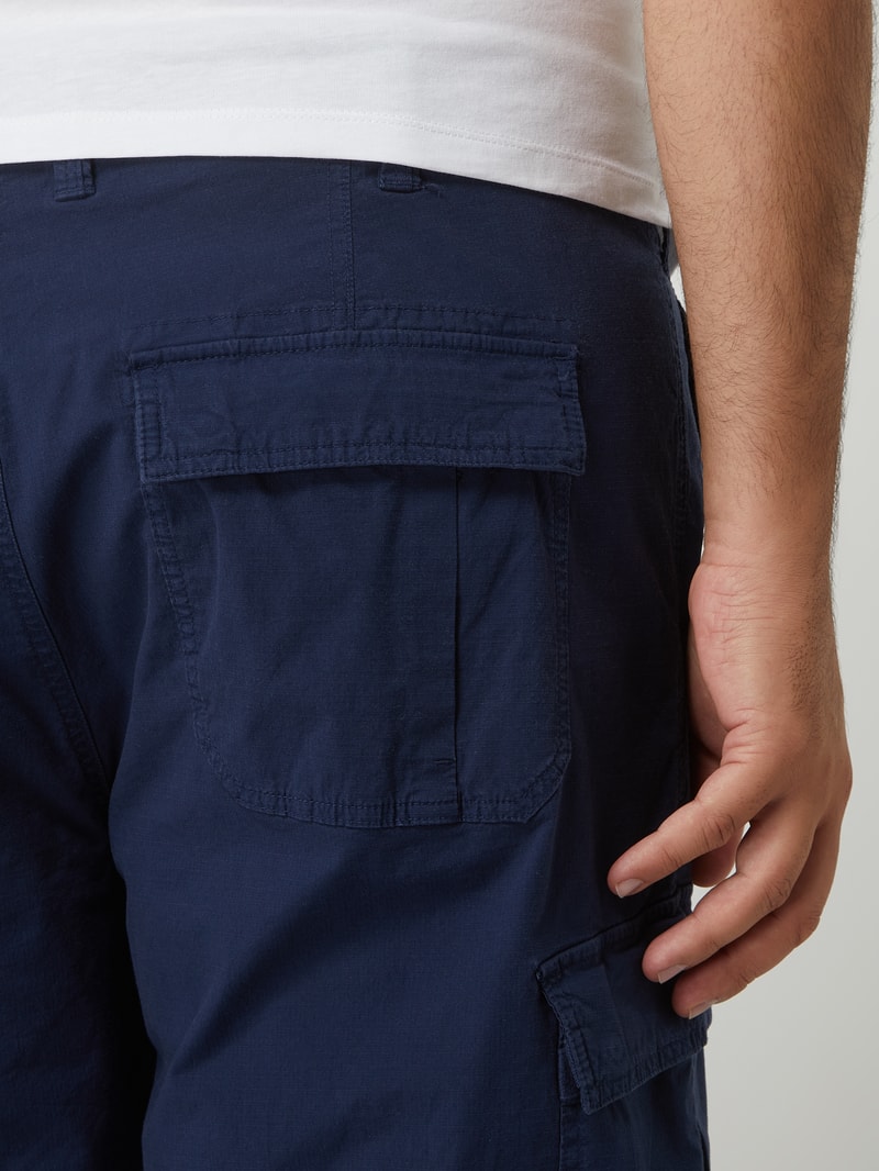 PLUS SIZE Bermudas mit Cargotaschen in blau
