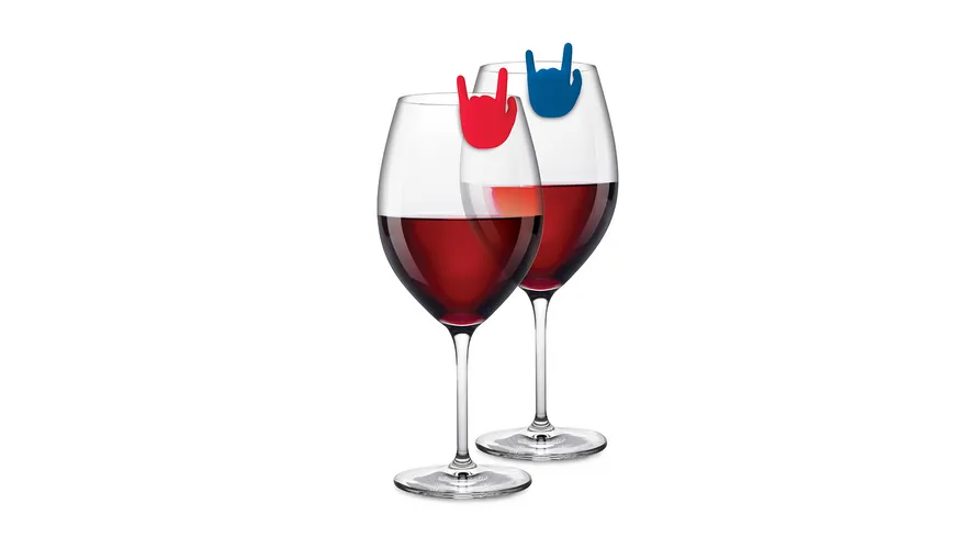 Winkee Glasmarkierer Rock Hand 8er Set