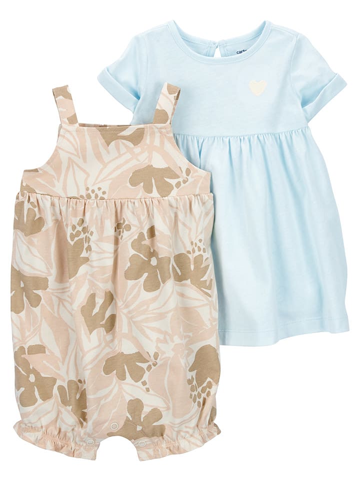 carter's 2tlg. Outfit in Beige/ Hellblau günstig kaufen