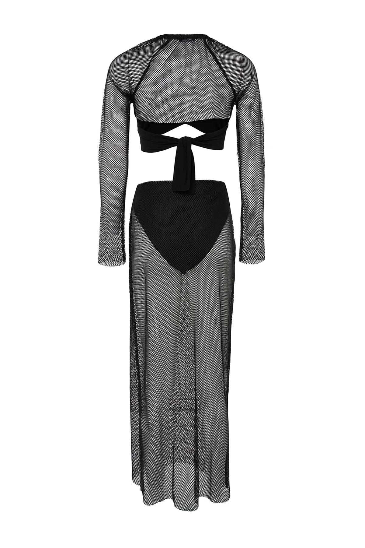 Trendyol Collection  Schwarzes Strick-Accessoire-Bluse-Rock-Set TBESS23AU00203