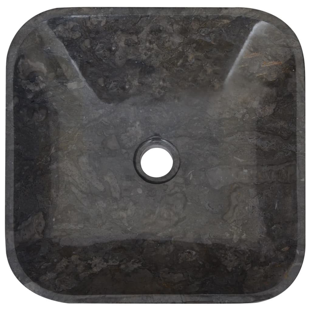 vidaXL Waschbecken Waschbecken Schwarz 40x40x10 cm Marmor