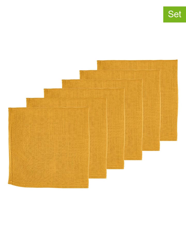 Björn 6er-Set: Servietten in Senf - (L)40 x (B)40 cm günstig kaufen onesize