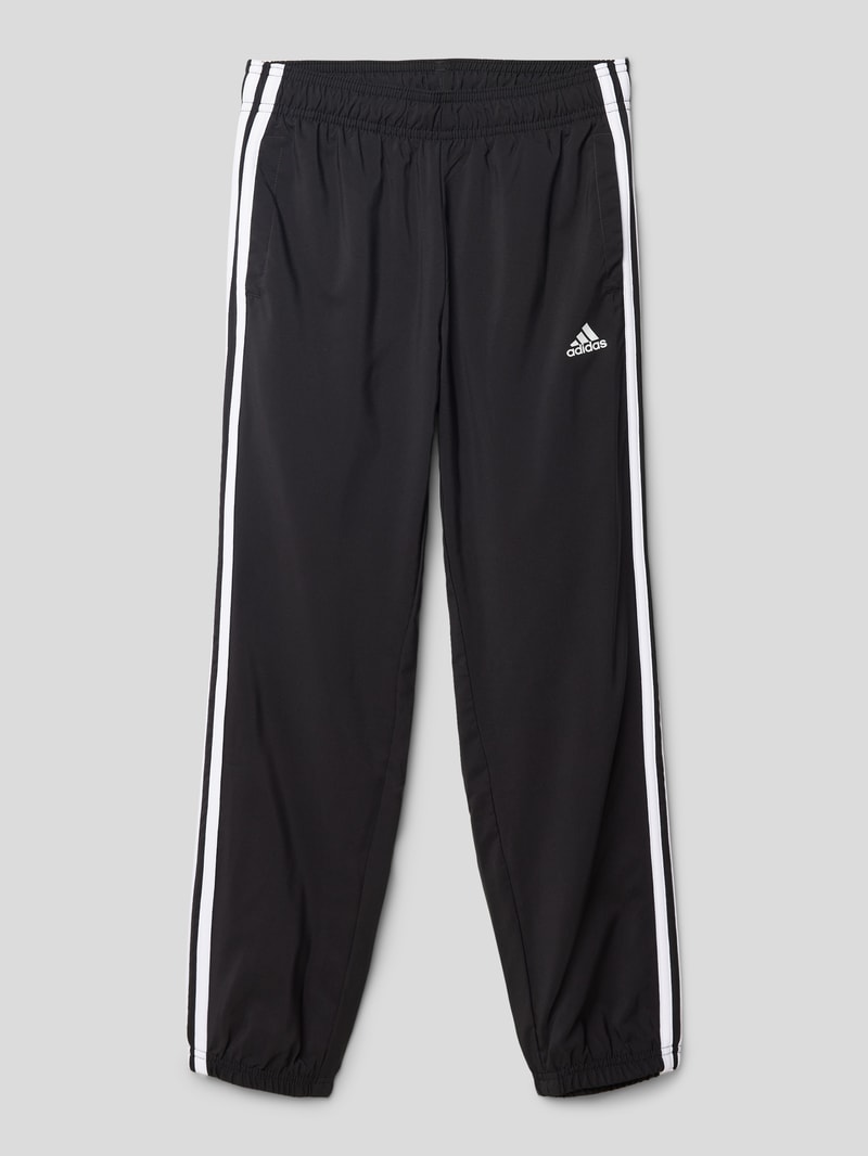 Sweatpants mit Label-Print in schwarz