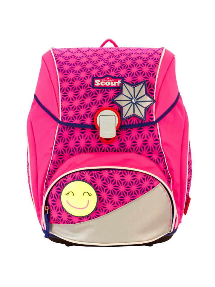 Scout Alpha Neon Safety Schulranzen-Set 4-teilig in pink glow günstig kaufen onesize