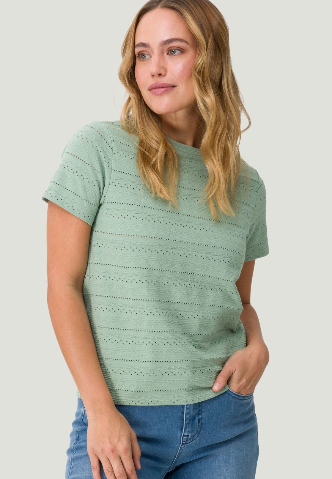 Shirt mit Ajourstrickmuster