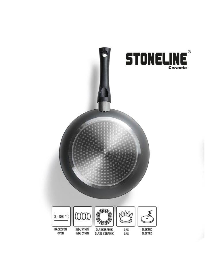 Stoneline Keramik Bratpfanne 20 cm | ohne Deckel in Schwarz günstig kaufen Ø 20 cm