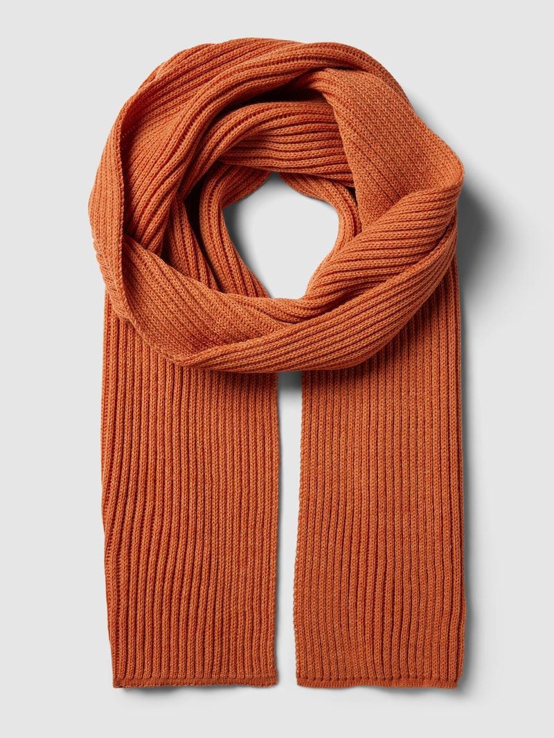 Schal in unifarbenem Design aus Schurwoll-Mix in orange