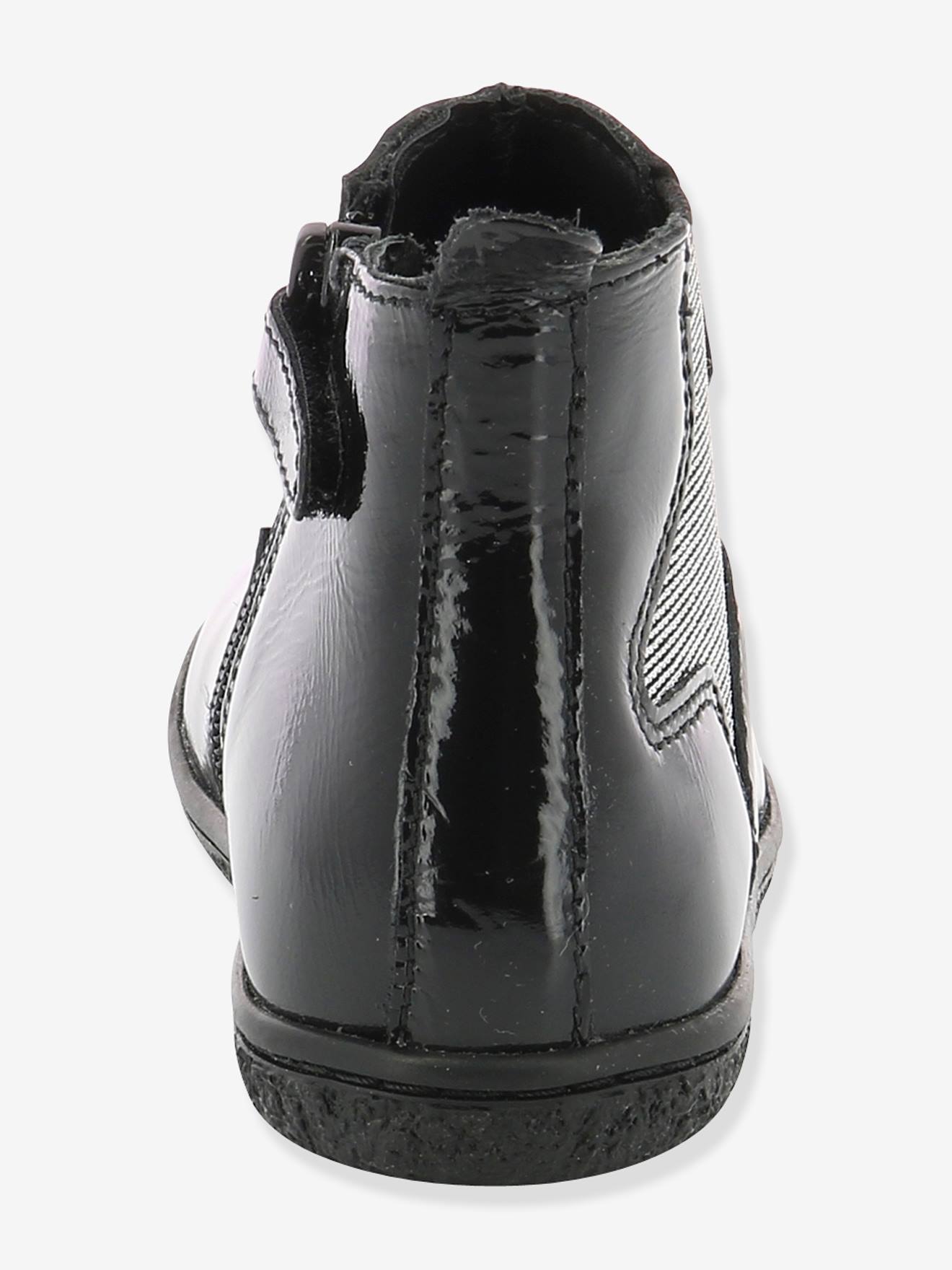 Boots fille Vermillon KICKERS® noir vernis