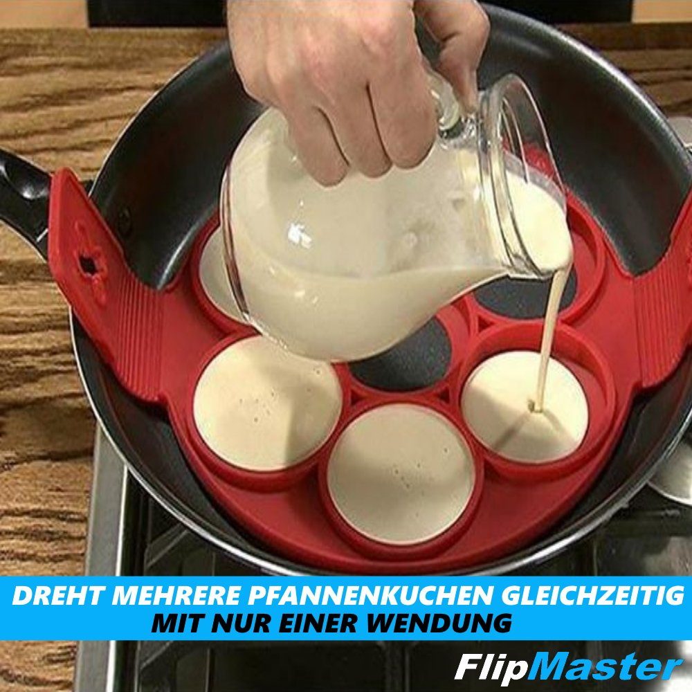 MAVURA Pfannenwender FlipMaster Flipper-Form Pfannenwender Silikon Eier, Pfannkuchen Maker Omelett Wender Küchenhelfer Backform