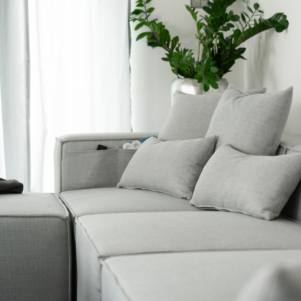 Modulares Sofa VERONA, S, hellgrau