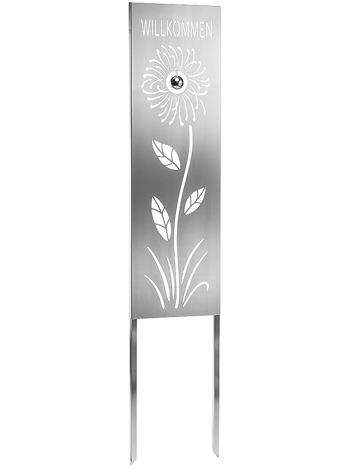 kobolo Gartendekoration SUNFLOWERSIGN in Silber günstig kaufen onesize