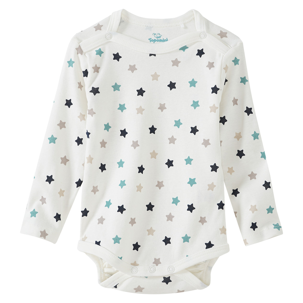Baby Langarmbody mit Stern-Allover