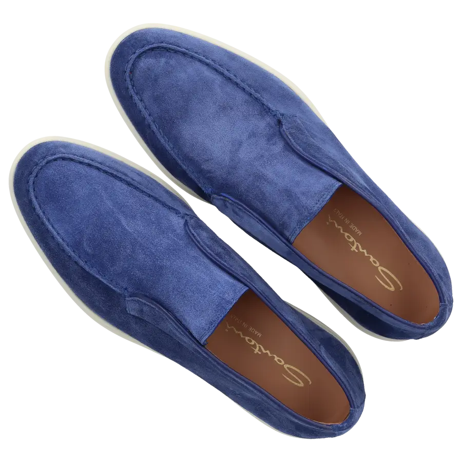 Santoni - Stiefeletten DESERT BOOT Veloursleder - blau