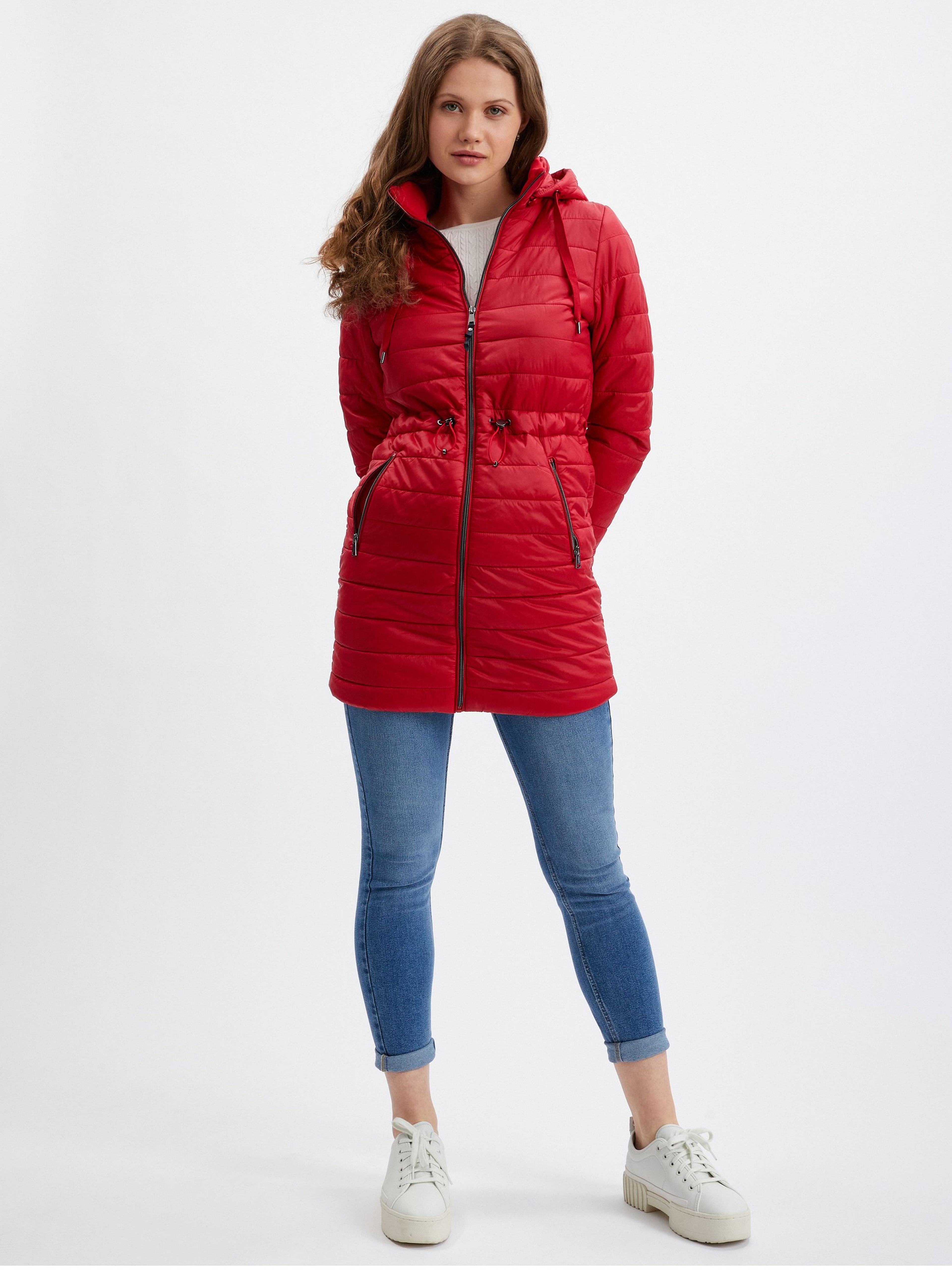 Rote Damen-Steppjacke ORSAY
