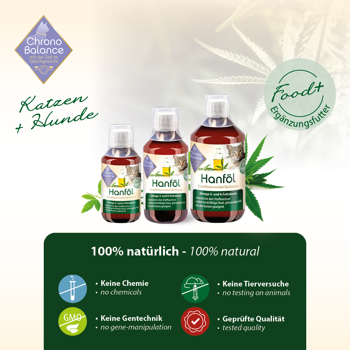 ChronoBalance Ergänzungsfutter & Aufzucht ChronoBalance Hanföl 500 ml