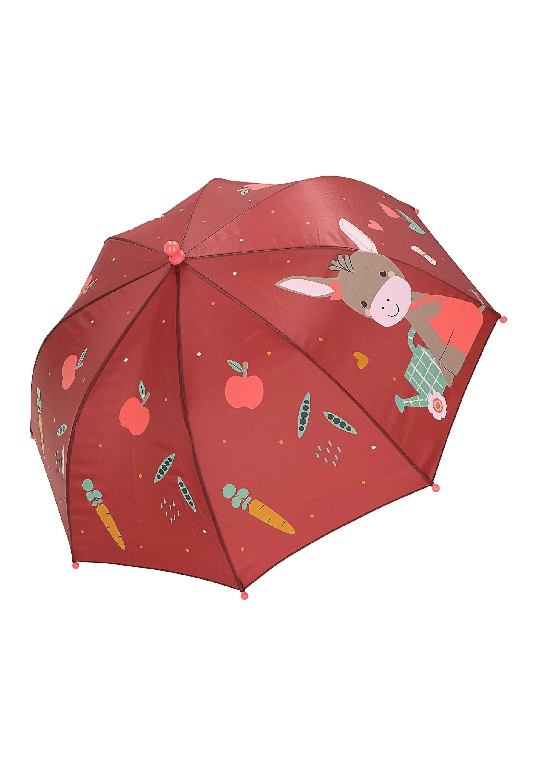 Kinder Regenschirm Esel Emmily in Dunkelrot