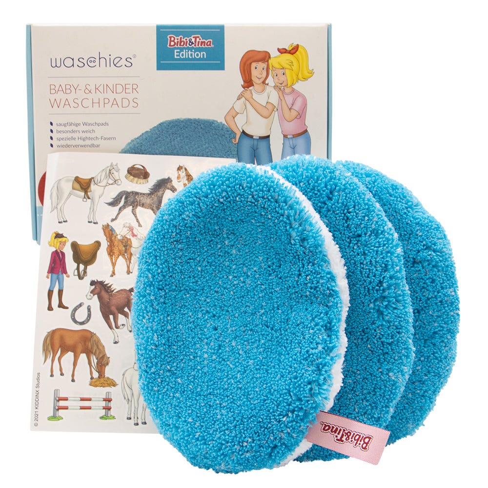 Waschies Waschpads Kids Bibi & Tina 3er Set Blau