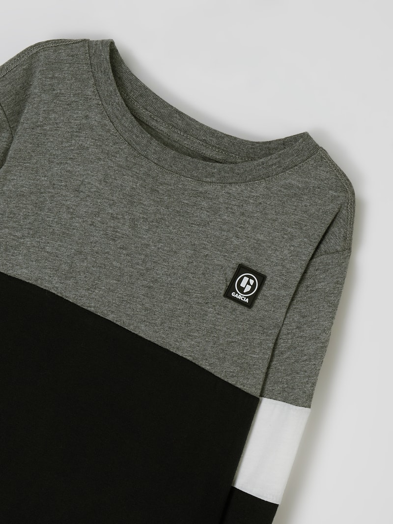 Sweatshirt aus Baumwolle in schwarz