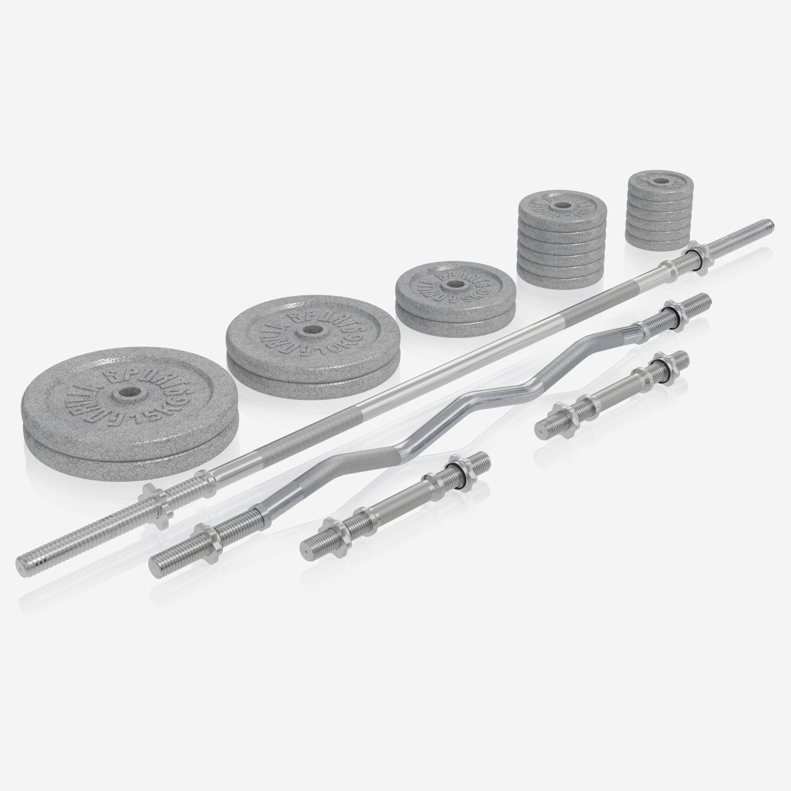 GORILLA SPORTS Kraftstation Multifunktion Hantelbank, inkl. Hantelset mit 108 kg Gewichten