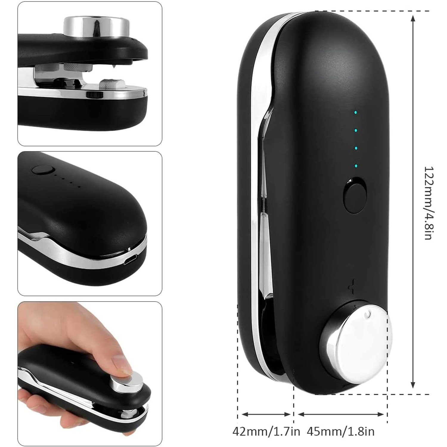 zggzerg Vakuumierer Vakuumierer Mini Folienschweißgerät USB-Aufladung,Vakuumierer 2 in 1