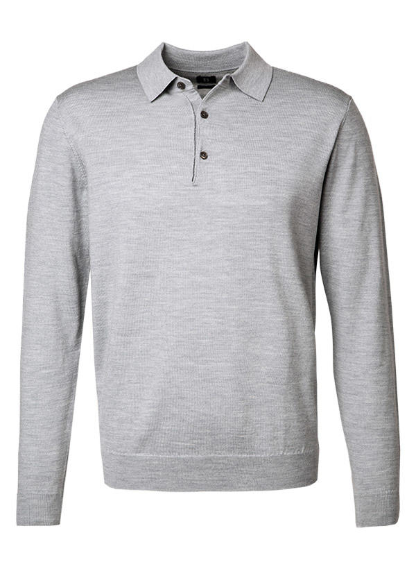 BOGGI MILANO, Pullover, Merinowolle extrafein, grau meliert