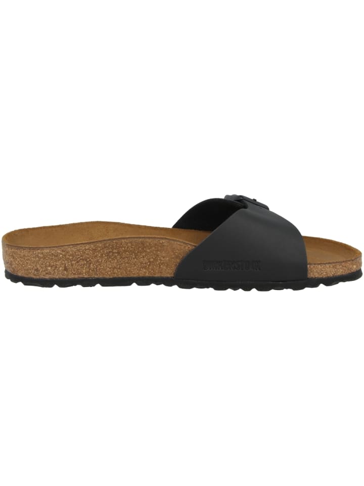 Birkenstock Pantolette Madrid Birko-Flor schmal in schwarz günstig kaufen