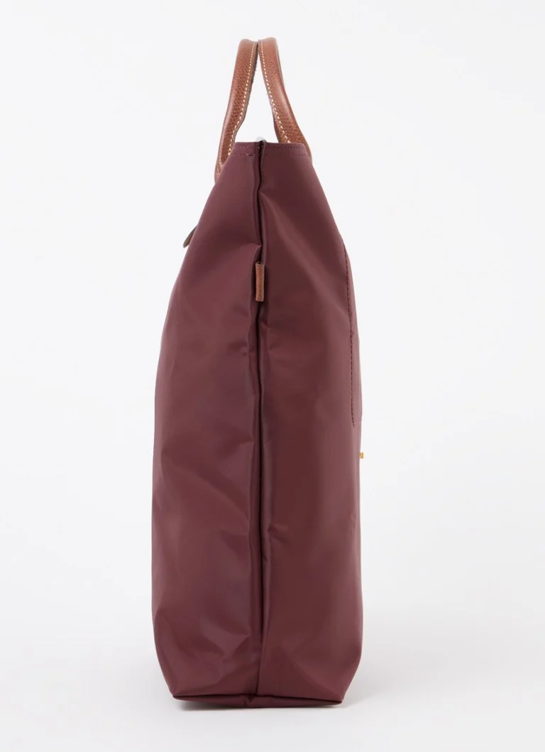 Geantă Longchamp Le Pliage Original, mărimea M, cu detalii din piele.