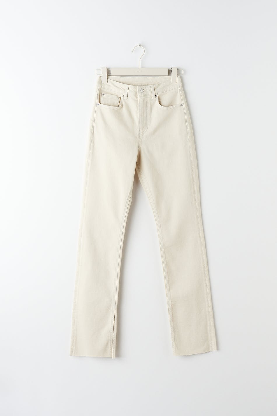 High waist slit jeans