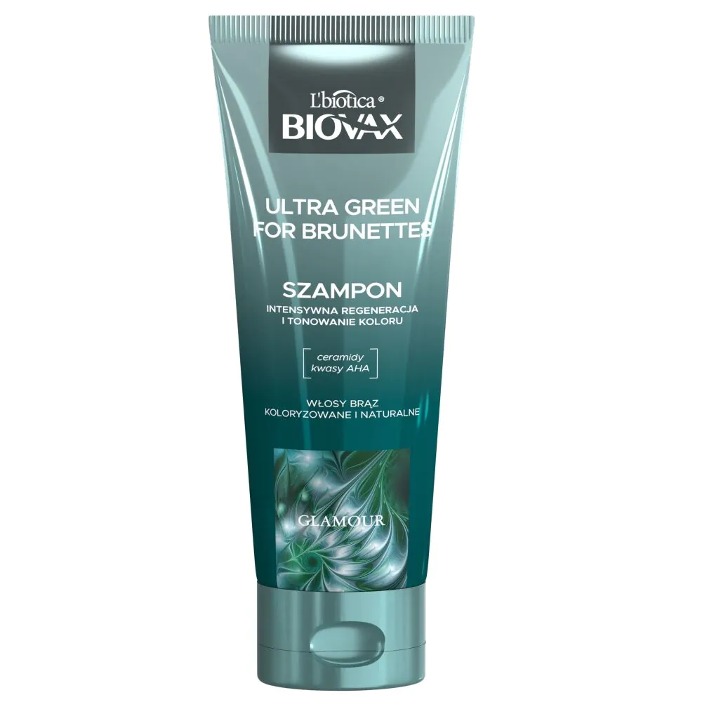 Biovax Glamour Ultra Green regenerirajući šampon za kosu i vlasište za brunete