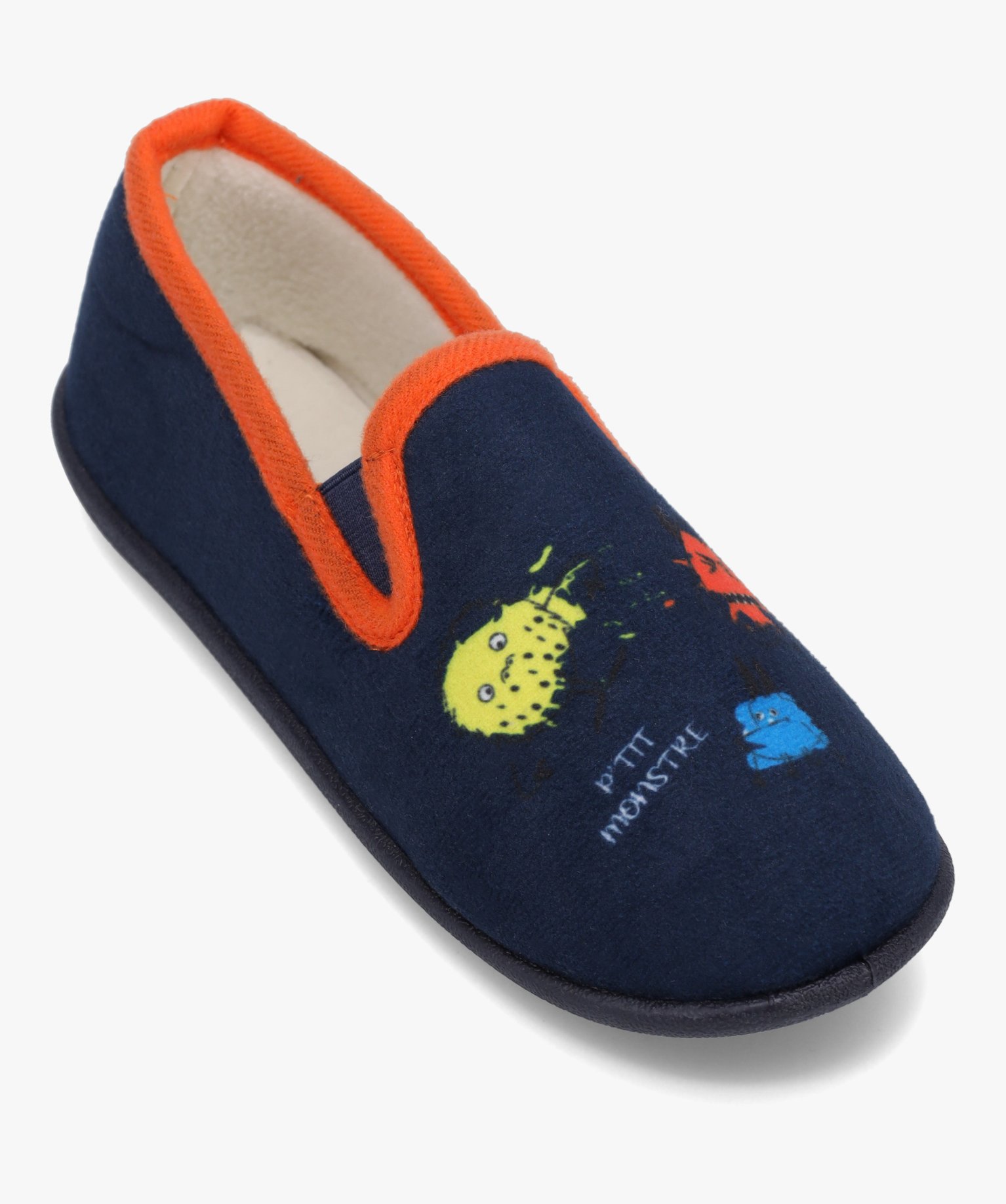 Chaussons Garçon en velours ras imprimés monstres marine | GEMO