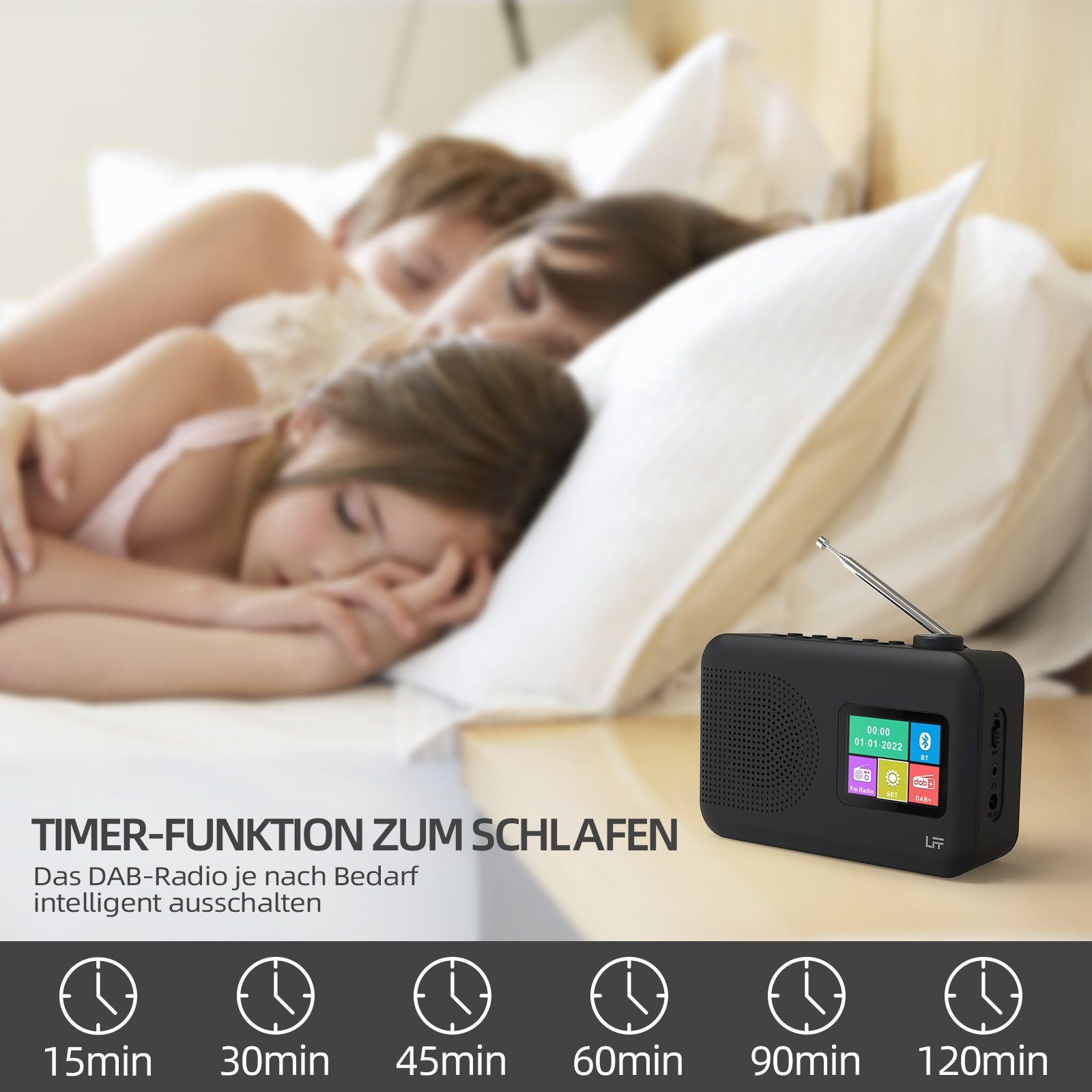 awortek DAB Digitalradio UKW mit RDS Farbdisplay Radio mit Bluetooth Digitalradio (DAB)
