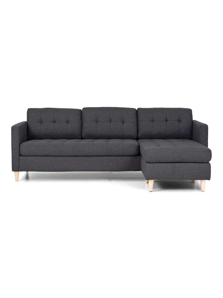 ebuy24 Ecksofa Marino Dunkelgrau 219 x 151 cm günstig kaufen onesize